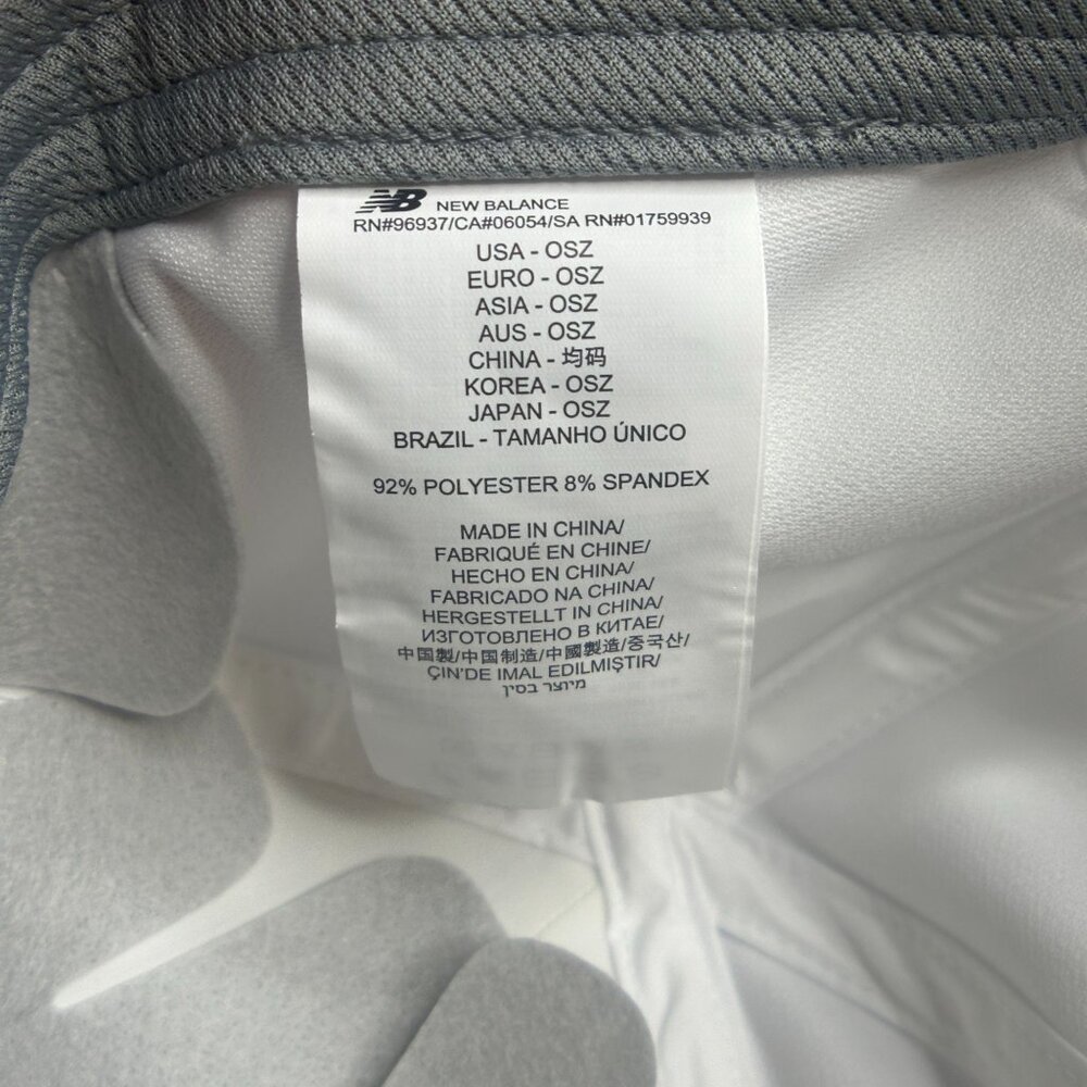 NWT New Balance Unisex 6 Panel Performance Cap V2 Hat One Size (WHT) (LAH51007) - Picture 13 of 14